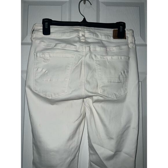 AEO American Eagle Outfitters Super Next Level Stretch White Jeggings Size 10 - Picture 8 of 10